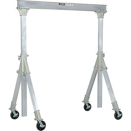 Global Industrial Adjustable Height Aluminum Gantry Crane, 9'8W x 9'6-12'H, 2000 Lb. Cap. B2262133
